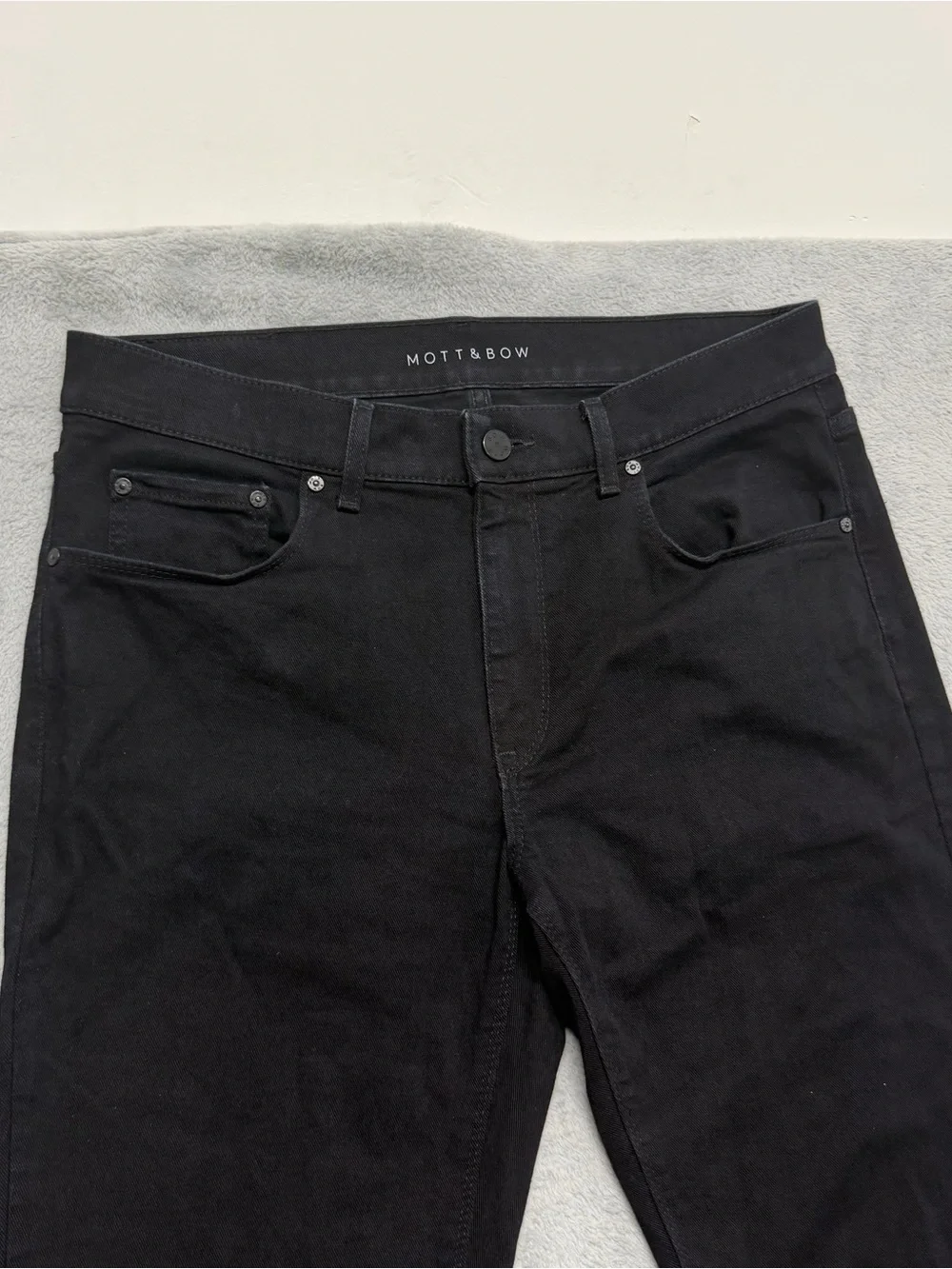 Mott & Bow Jeans Mens 33x32 Black Mid Rise Stretch Denim Slim Fit